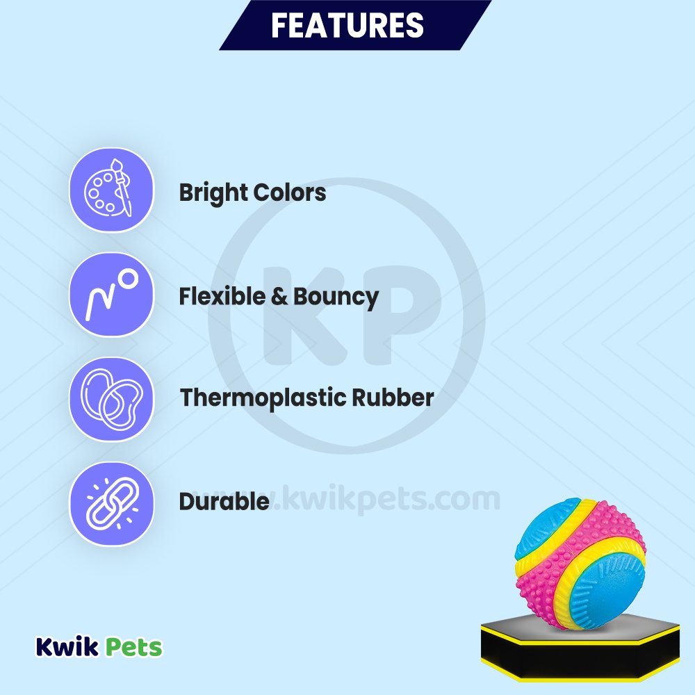 Spot Sensory Ball Dog Toy Assorted Medium 3.25-in