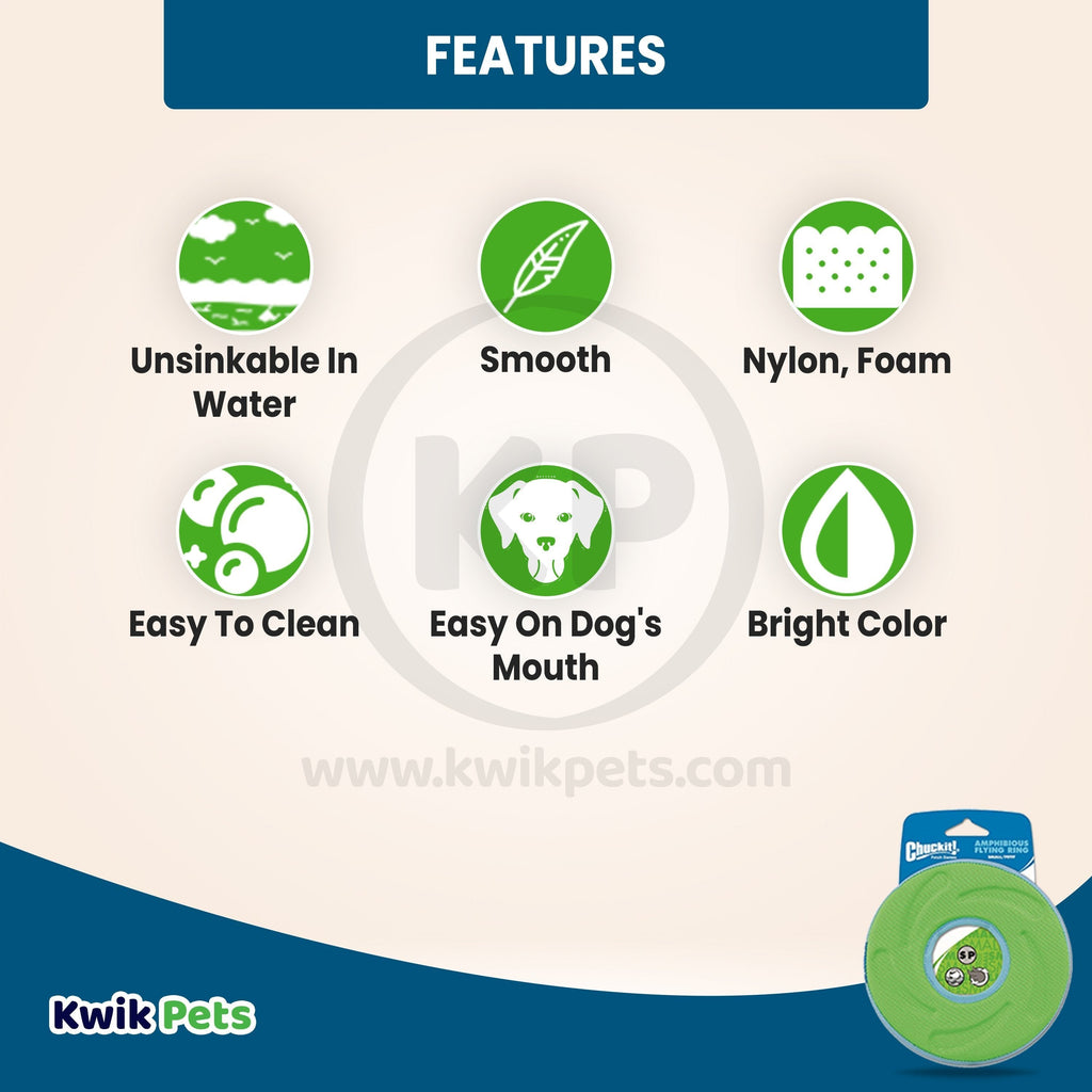 Chuckit! ZipFlight Flying Ring Dog Toy Assorted Small