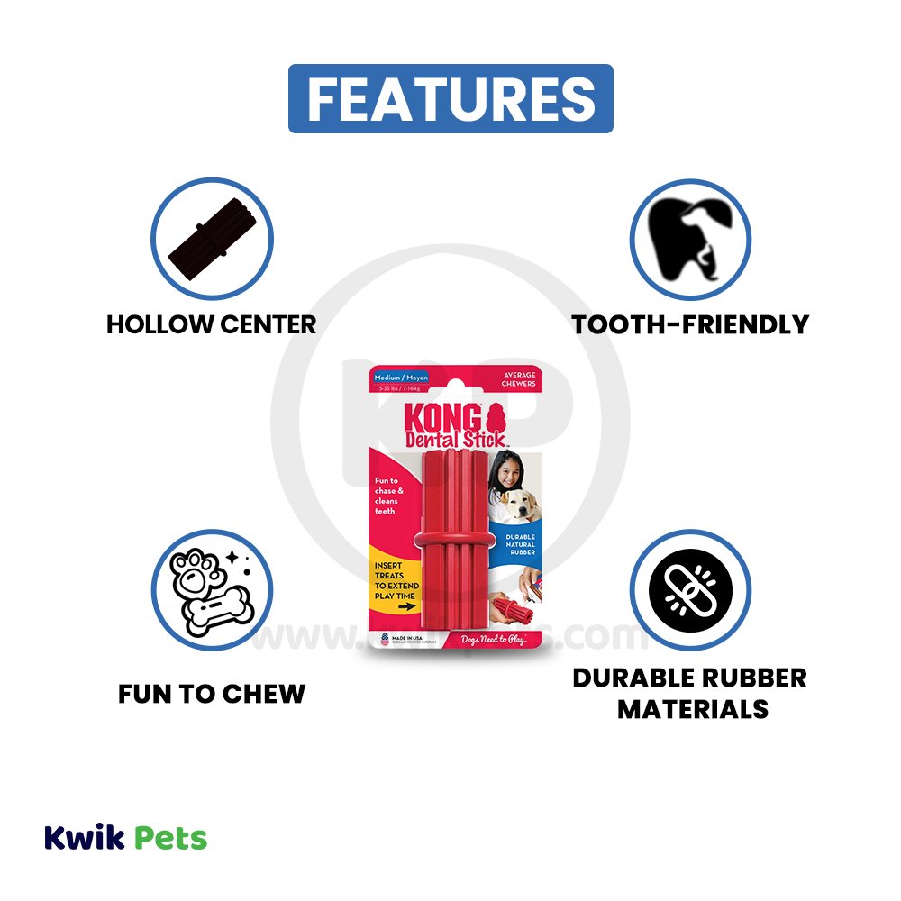 KONG Dental Stick Chew Dog Toy Medium