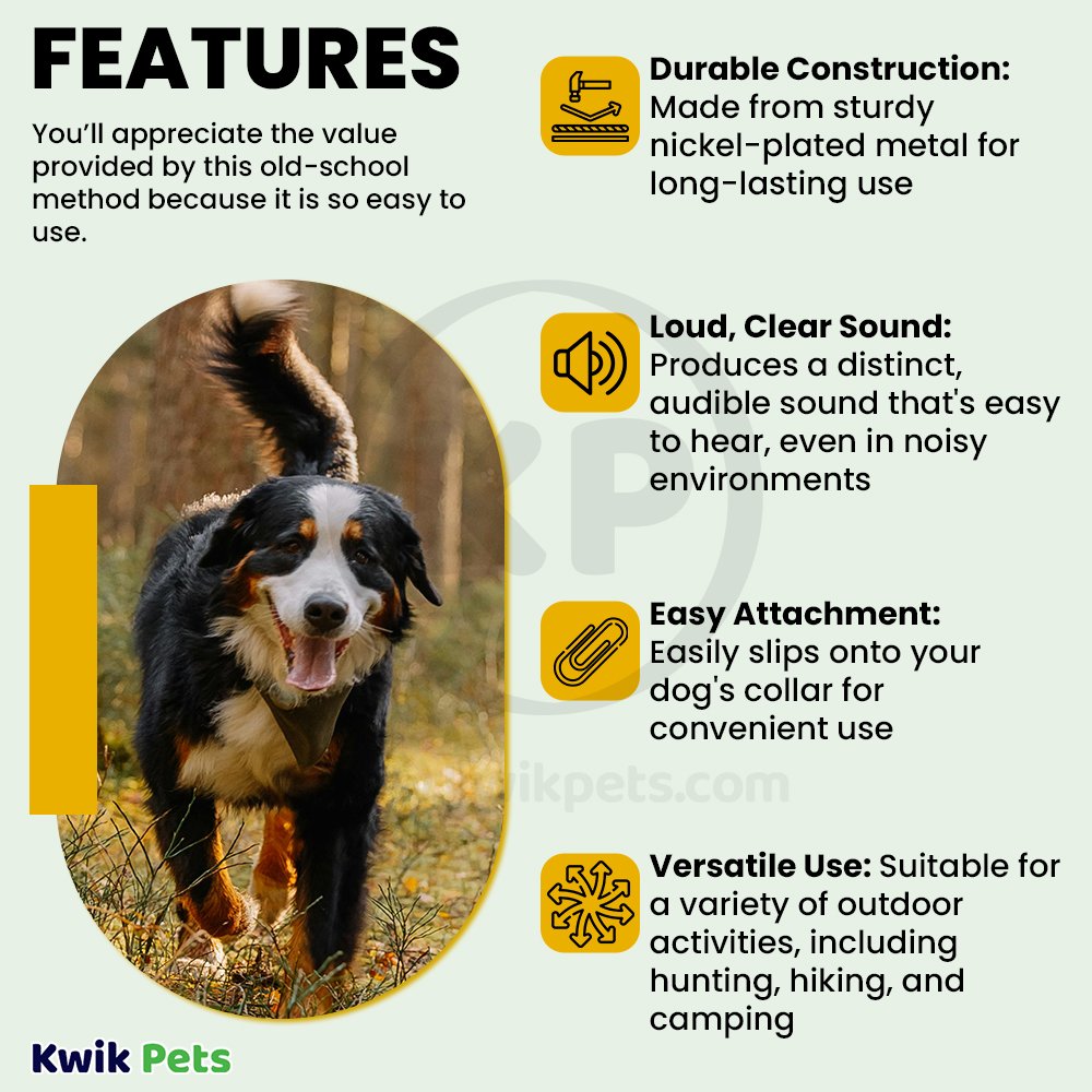 Remington Nickel Dog Training Cow Bell Large