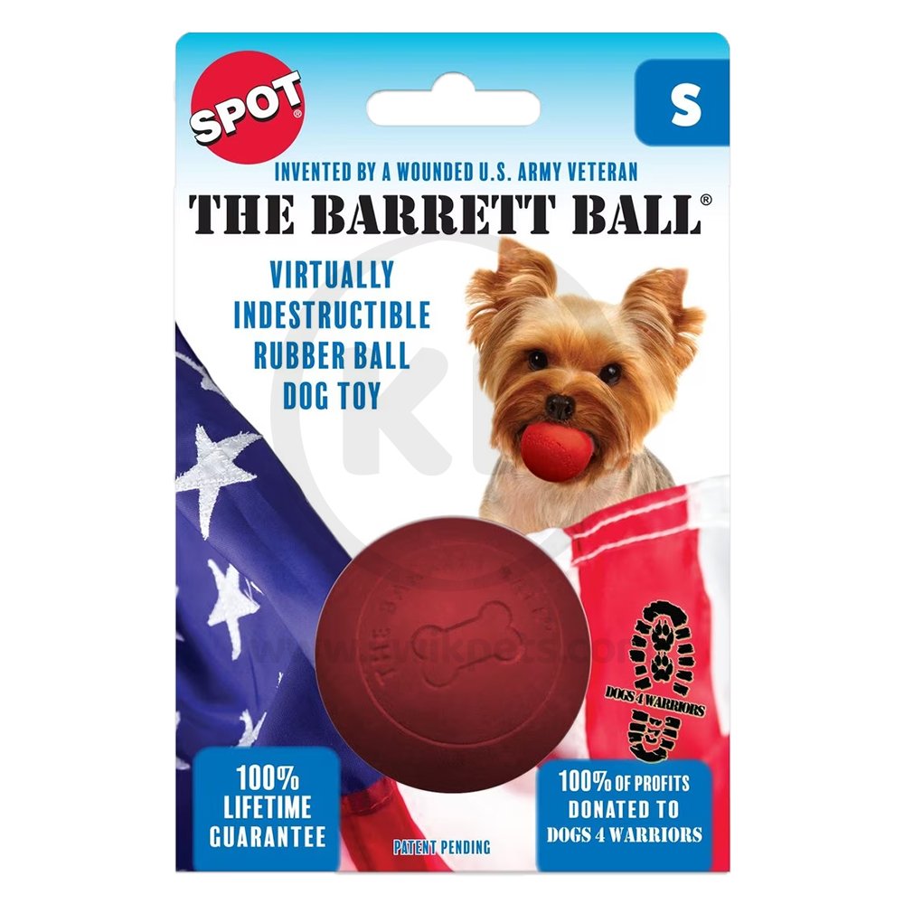 Spot The Barrett Ball Dog Toy Red Small 2.5-in