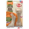 Nylabone Power Chew Venison Antler Alternative & Beef Bone Dog Toy Twin Pack Small/Regular - Up To 25 lbs