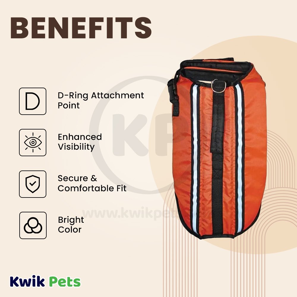 Fashion Pet Dog Life Vest Orange Large