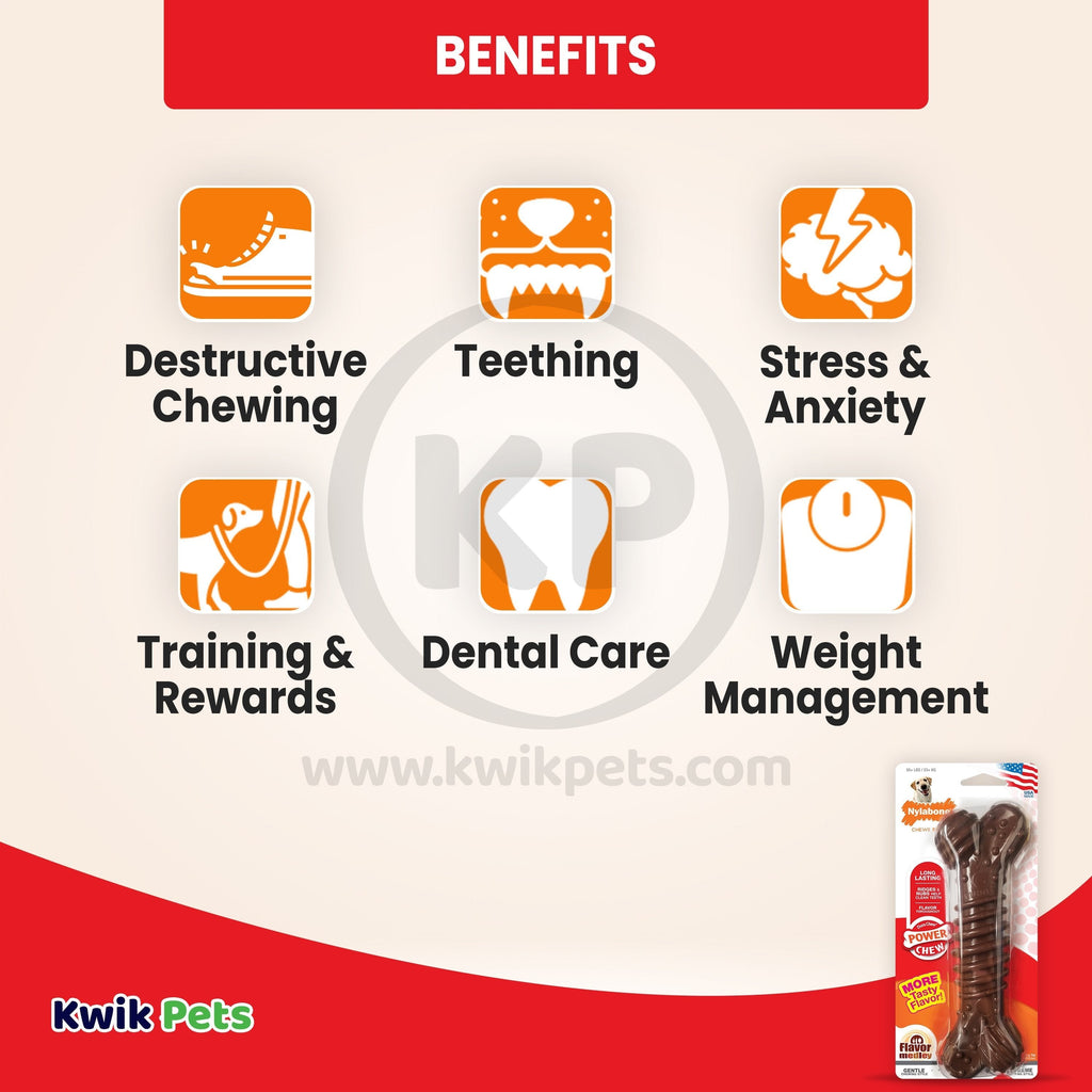 Nylabone Power Chew Textured Bone Dog Toy Medley Flavor XL/Souper - 50+ lbs