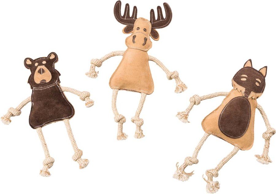 Spot Dura-Fused Leather Forest Dog Toy Assorted Brown & Tan 14-in