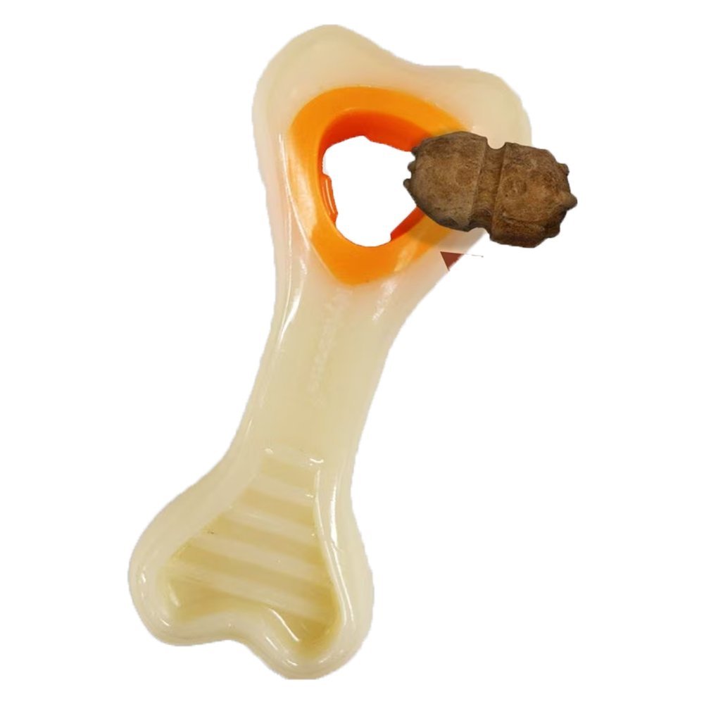 Nylabone Power Chew Knuckle Bone & Pop-In Treat Dog Toy Combo Chicken XS/Petite - Up To 15 lbs