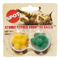 Spot Atomic Rubber Bouncing Ball Cat Toy Assorted 2 Count