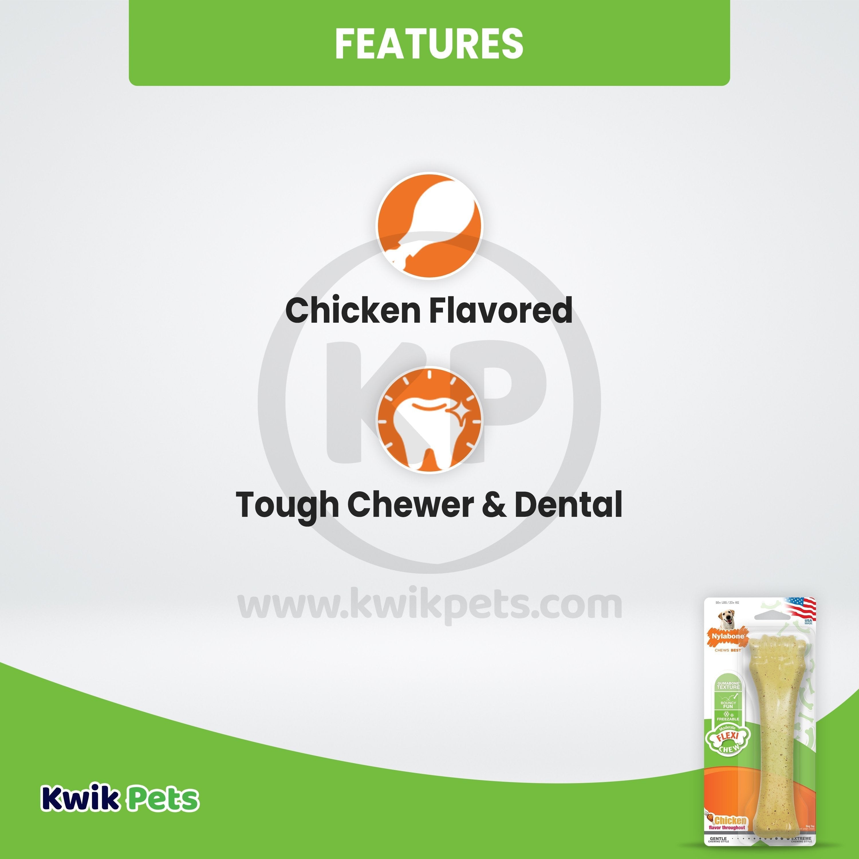 Nylabone Moderate Chew Dog Toy Chicken XL/Souper - 50+ lbs