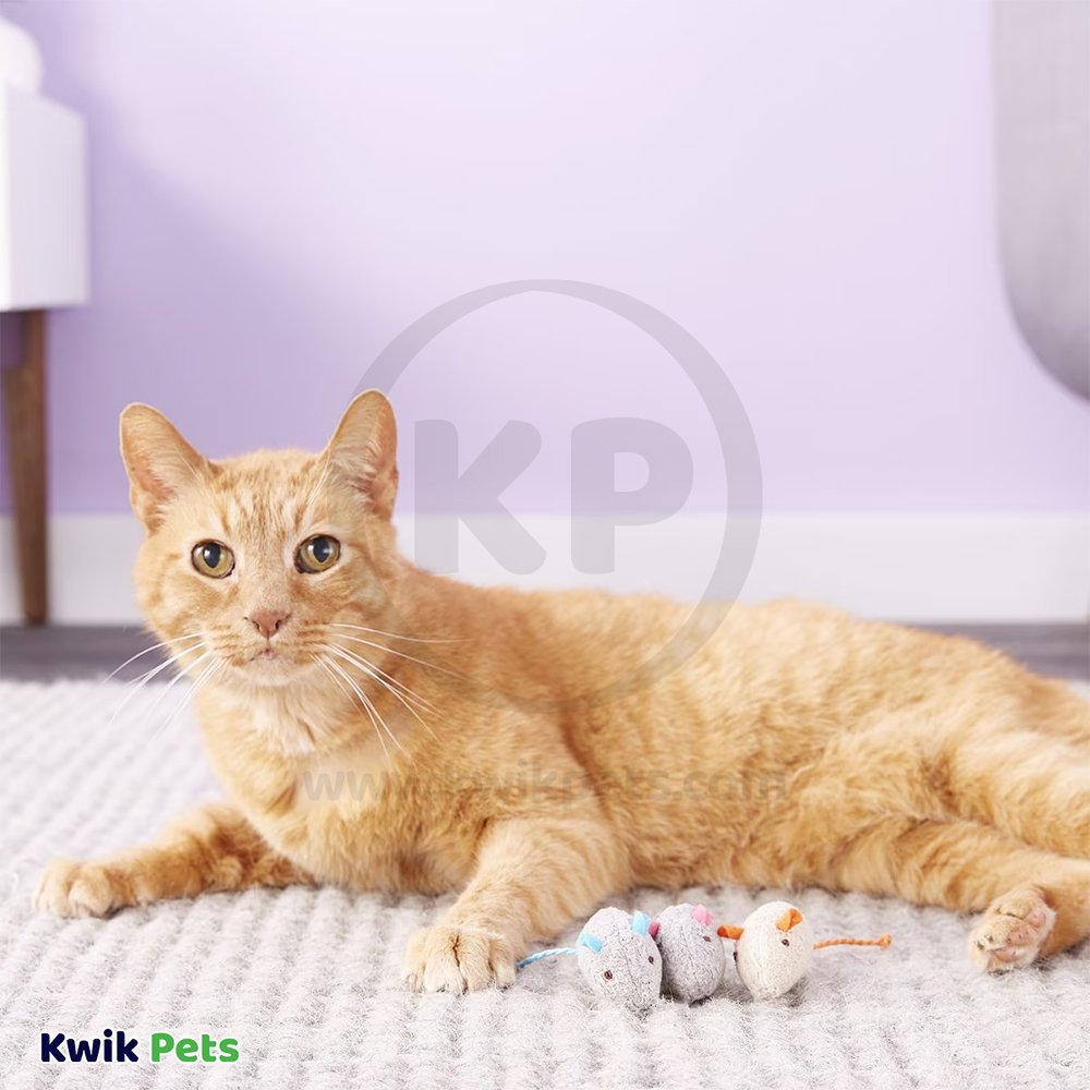 SmartyKat Skitter Critters Mice Catnip Toy Grey & Tan 3 Count