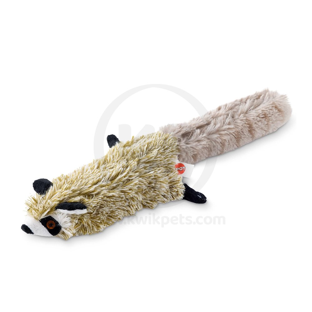 Skinneeez Forest Series Dog Toy Raccoon Gray Mini