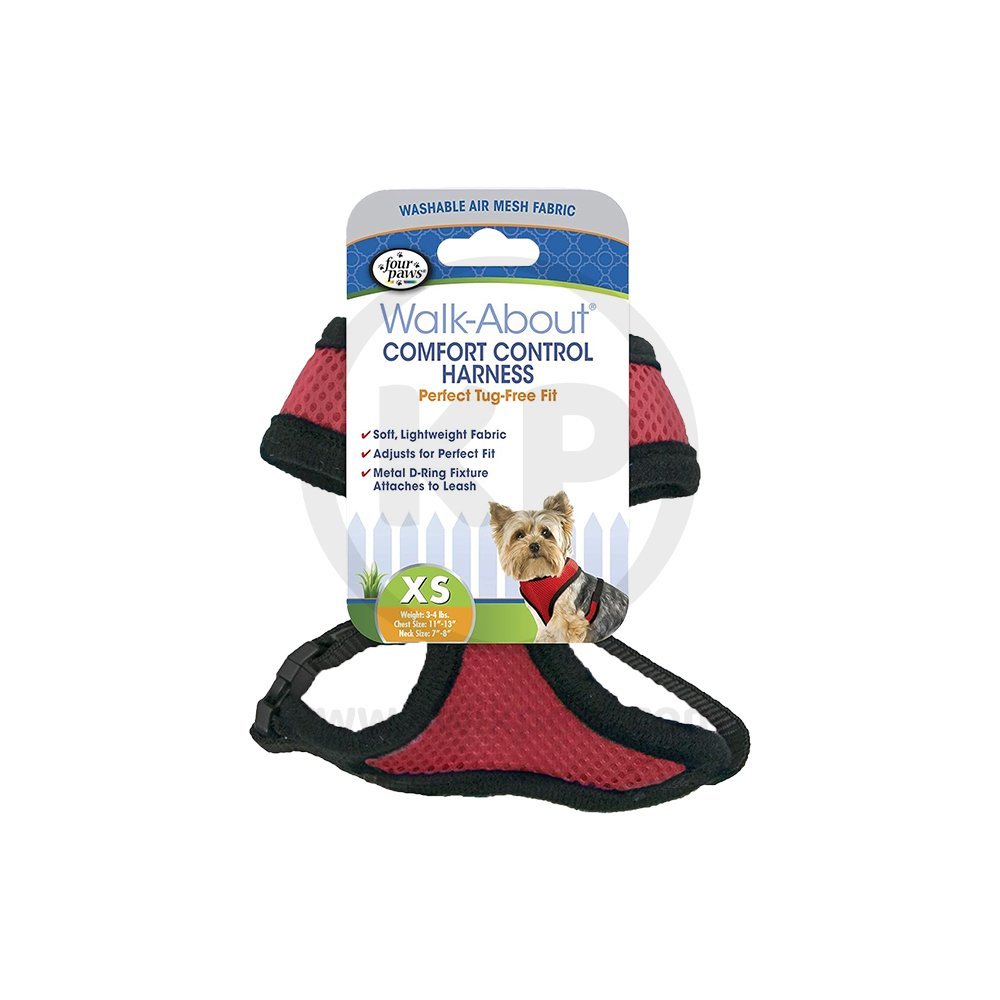 Four Paws Comfort Control Dog Harness Red Extra Small