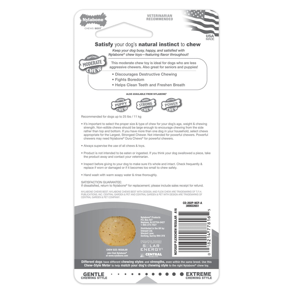 Nylabone Moderate Chew Dog Toy Chicken Small/Regular - Up To 25 lbs