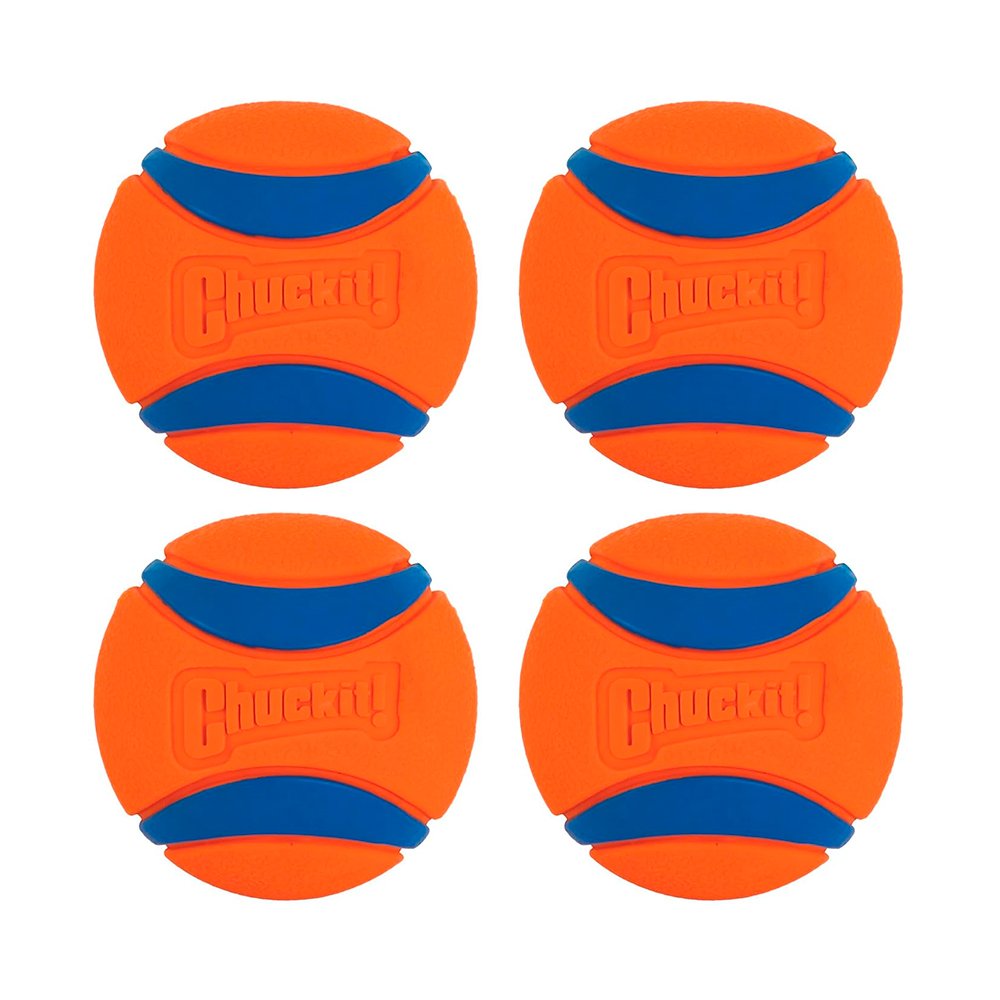 Chuckit! Ultra Ball Dog Toy Blue/Orange Medium 2 Pack of 2 Count