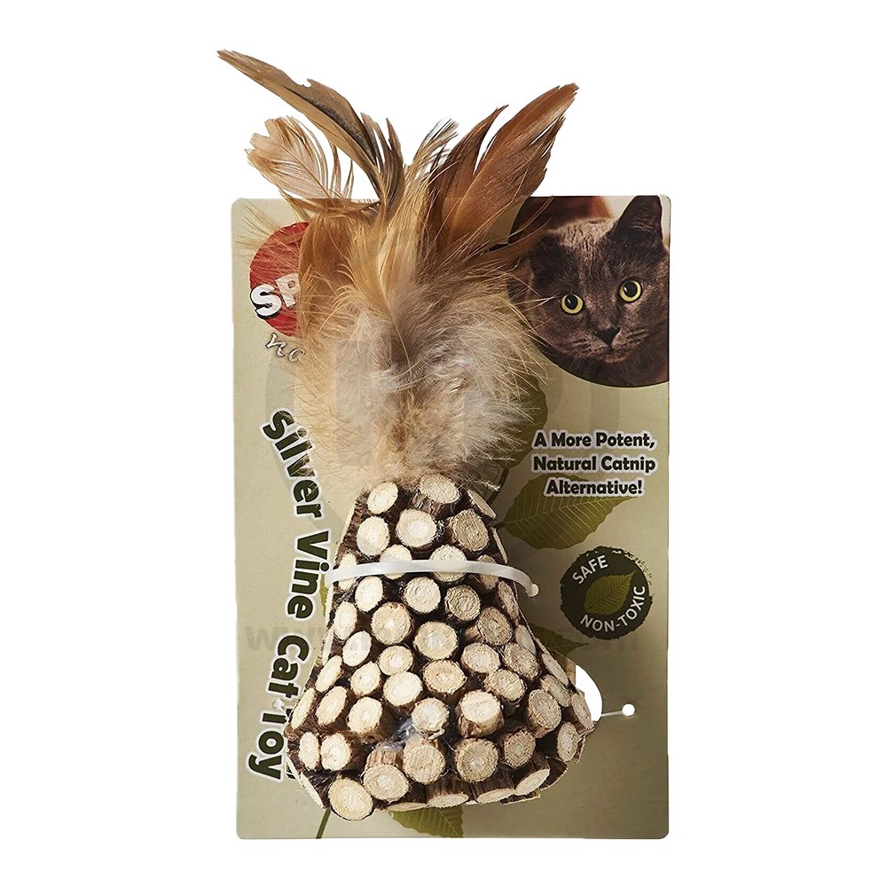 Spot Silver Vine Chunky Cat Toy Assorted Tan/Brown 6-in