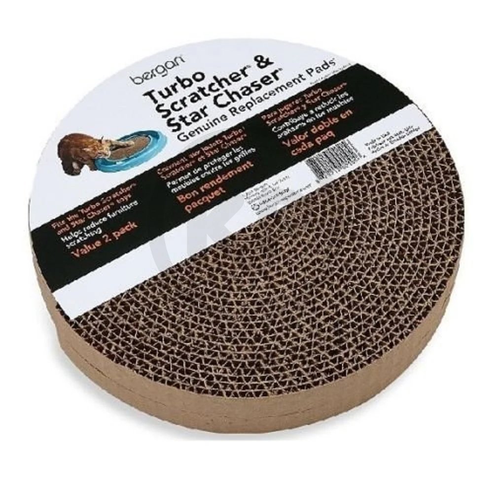 Bergan Turbo Scratcher Replacement Pads Tan 2 Count
