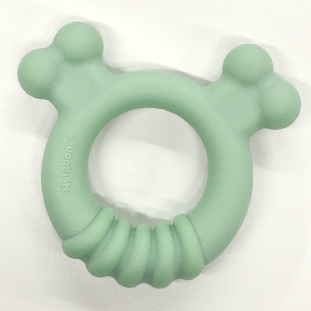 Nylabone Puppy Chew Sensory Material Teething Ring Toy Chicken Small/Regular - Up To 25 Ibs