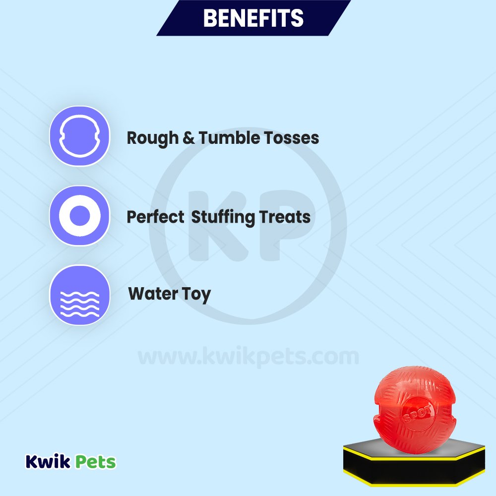 Spot Play Strong Ball Dog Toy Medium 3.25-in