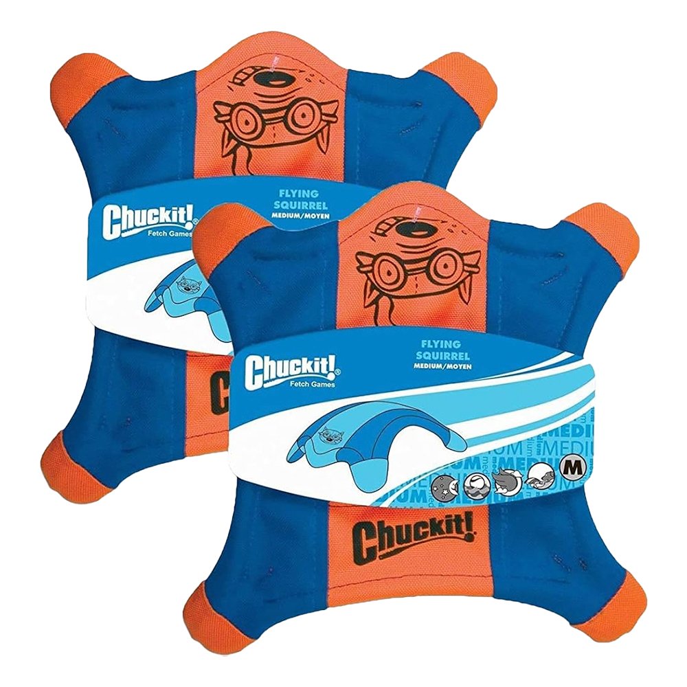 Chuckit! Flying Squirrel Dog Toy Assorted Medium 2 Pack