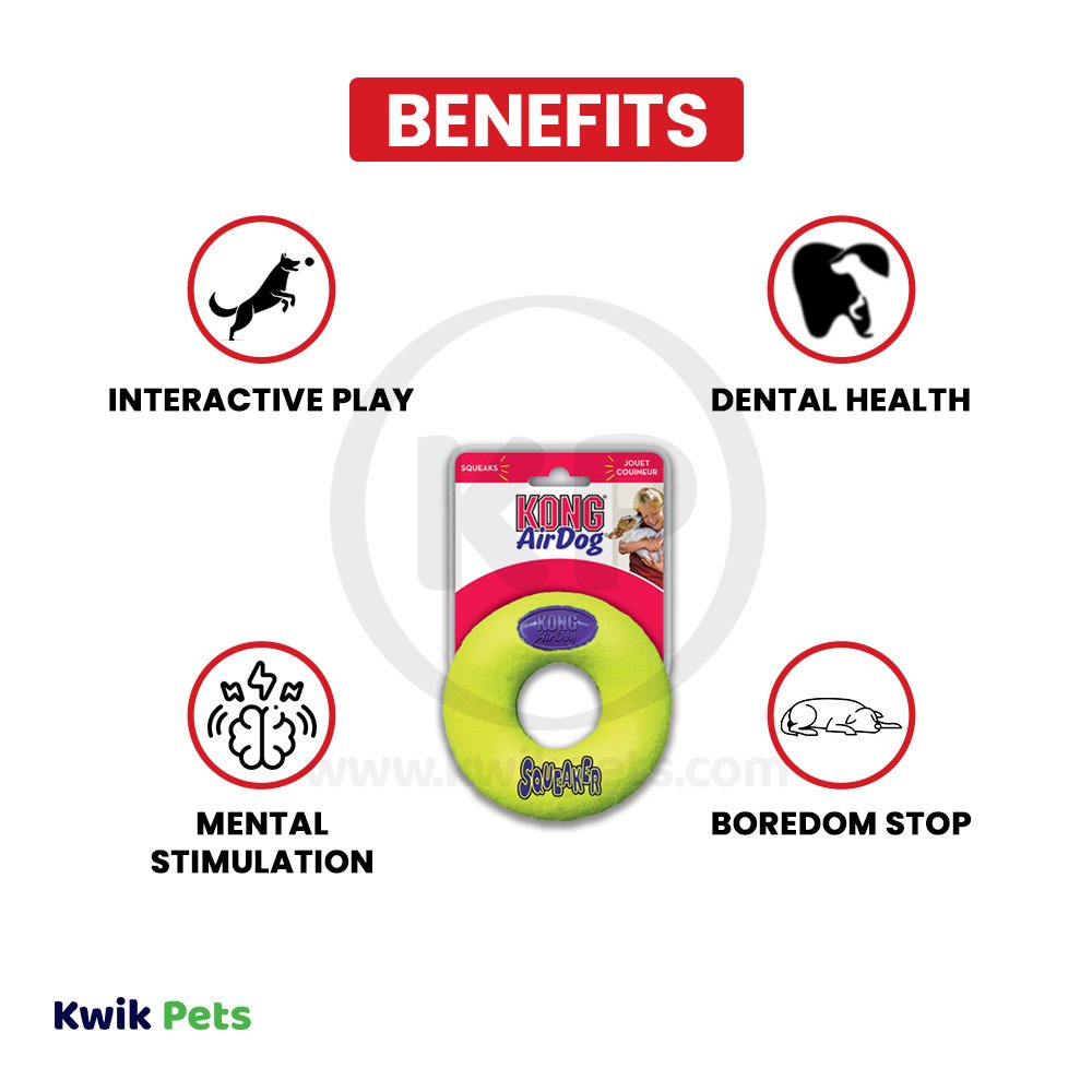 KONG Air Dog Squeaker Donut Dog Toy Medium