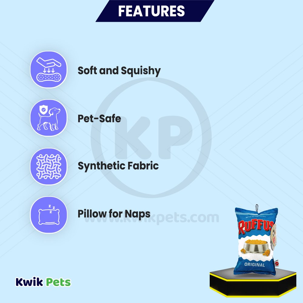 Spot Fun Food Dog Toy Ruffus Chips Multicolor 8-in