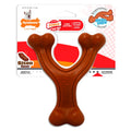 Nylabone Ergonomic Hold & Chew Wishbone Power Chew Durable Dog Toy Bison Small/Regular - Up To 25 Ibs