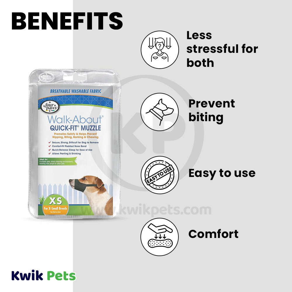 Four Paws Walk-About Quick-Fit Dog Muzzle Small