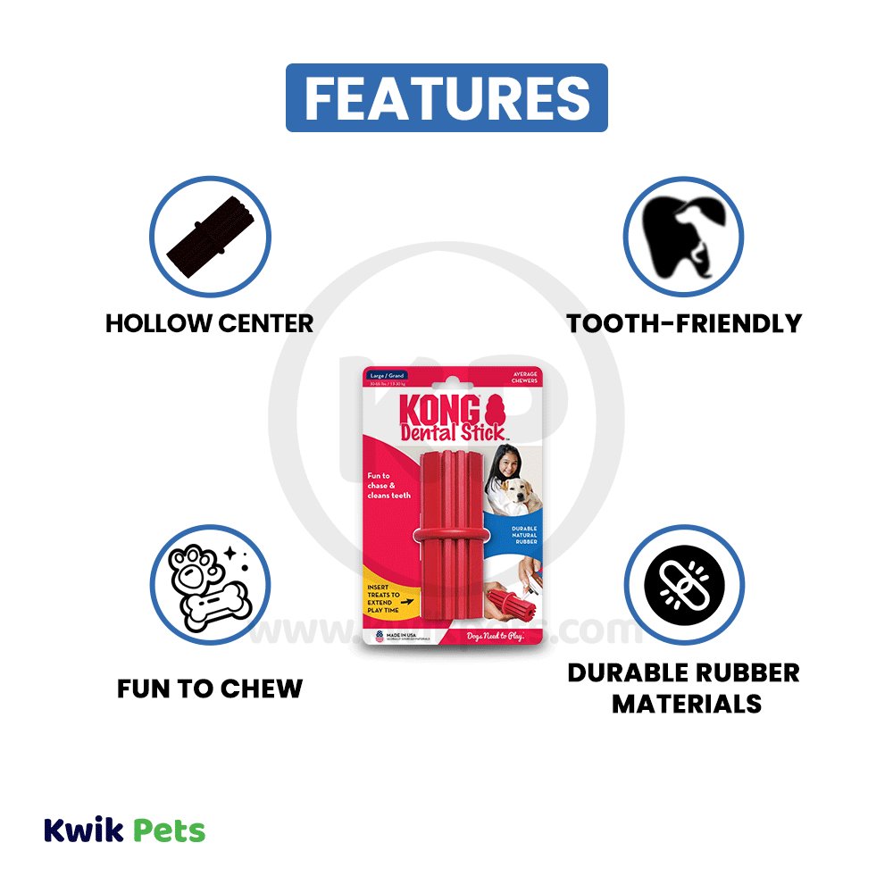 KONG Dental Stick Chew Dog Toy Large