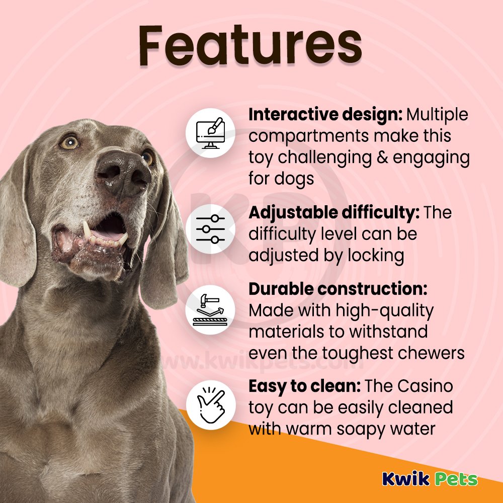 Nina Ottosson Tornado Interactive Dog Toy Blue & Yellow Large 11-in