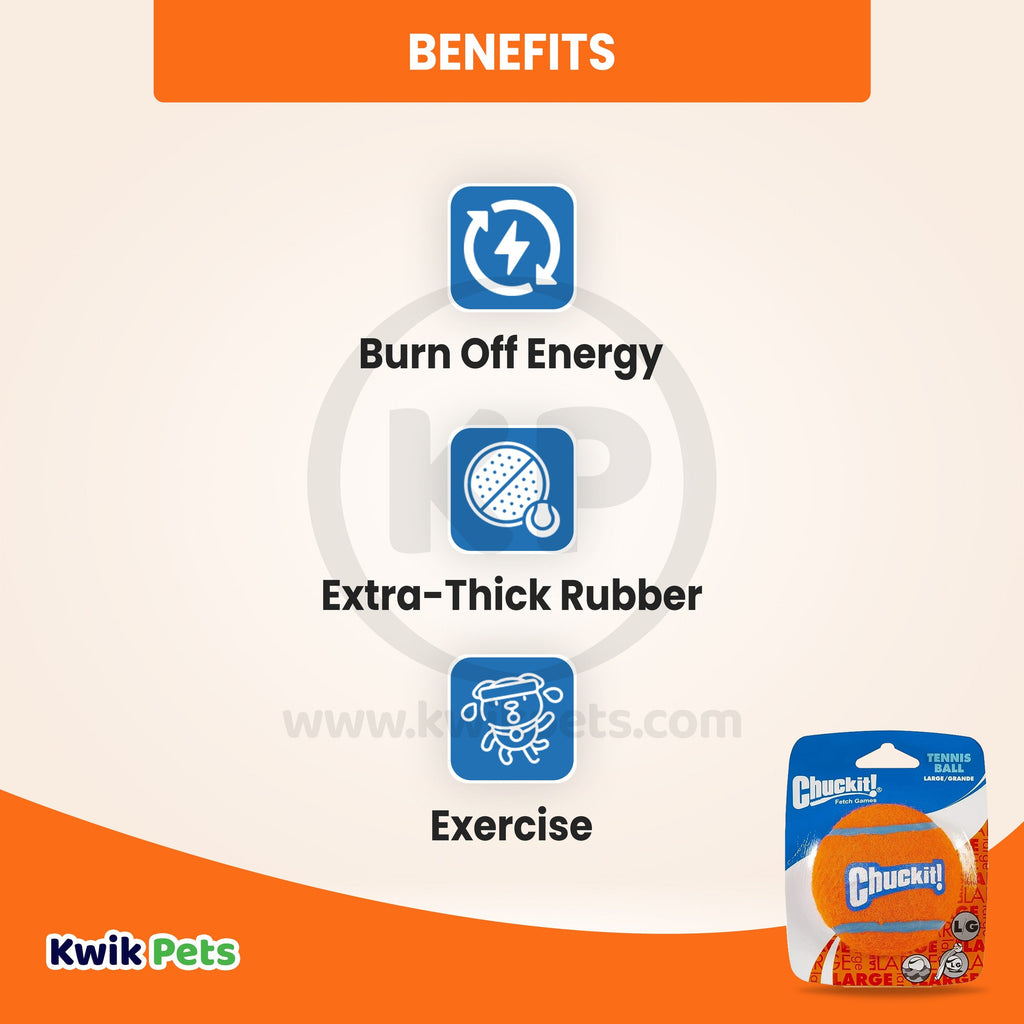 Chuckit! Tennis Ball Dog Toy Shrink Sleeve Blue/Orange Large