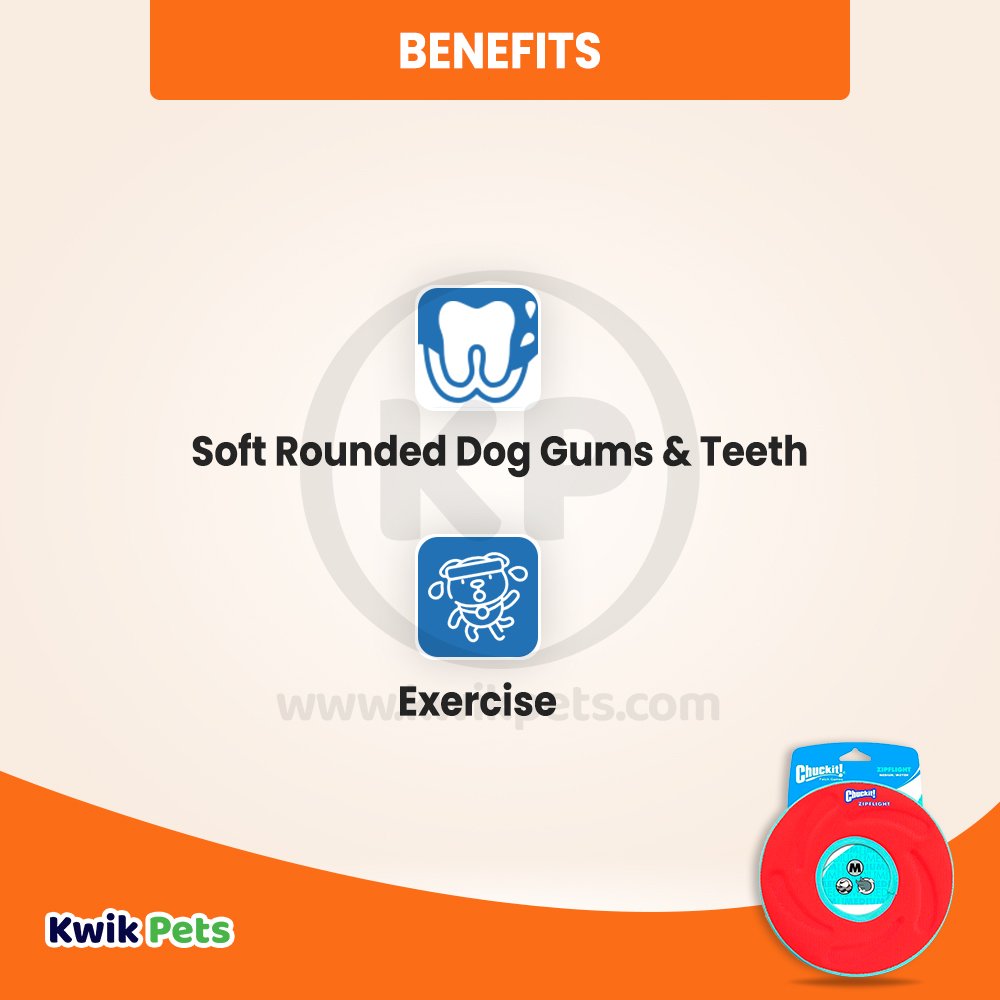 Chuckit! ZipFlight Flying Ring Dog Toy Assorted Medium