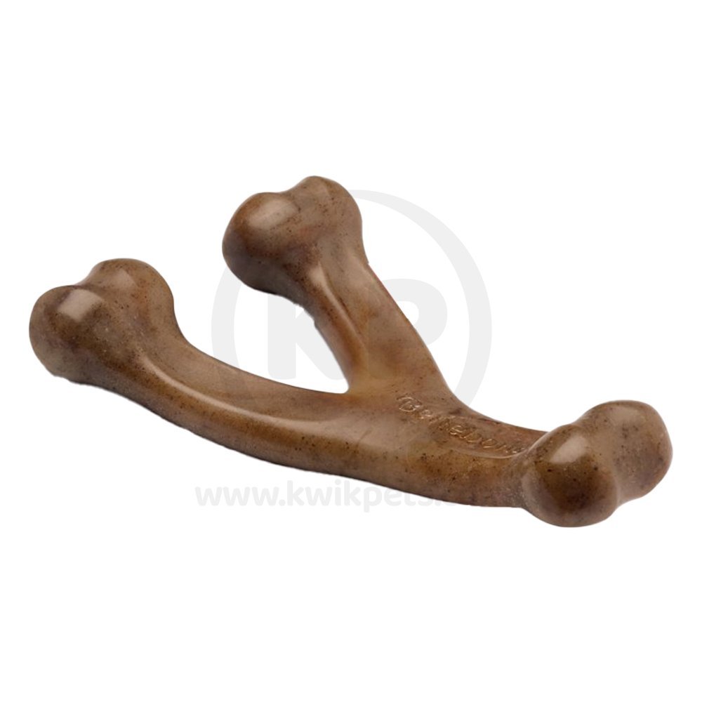 Benebone Wishbone Dog Chew Toy Bacon Medium