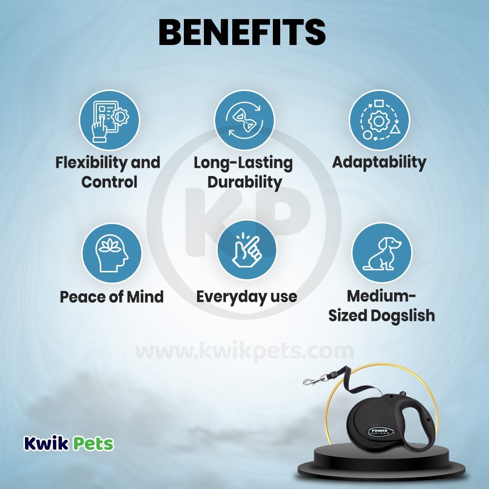 Coastal Retractable Dog Leash Black Small 16 ft