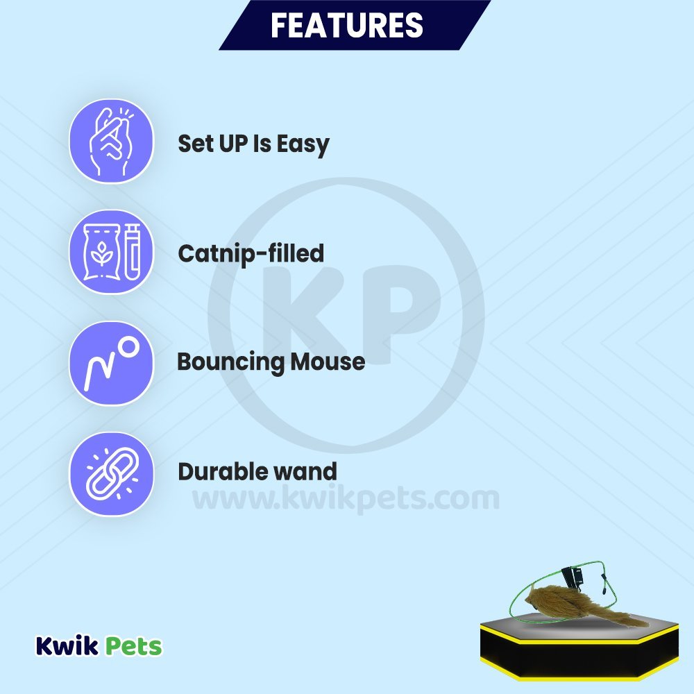 Spot A-Door-Able Bouncing Mouse Rattle & Catnip Cat Toy Assorted