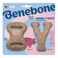 Benebone Dental Chew & Wishbone Puppy Dog Chew Toy Bacon 2 Count