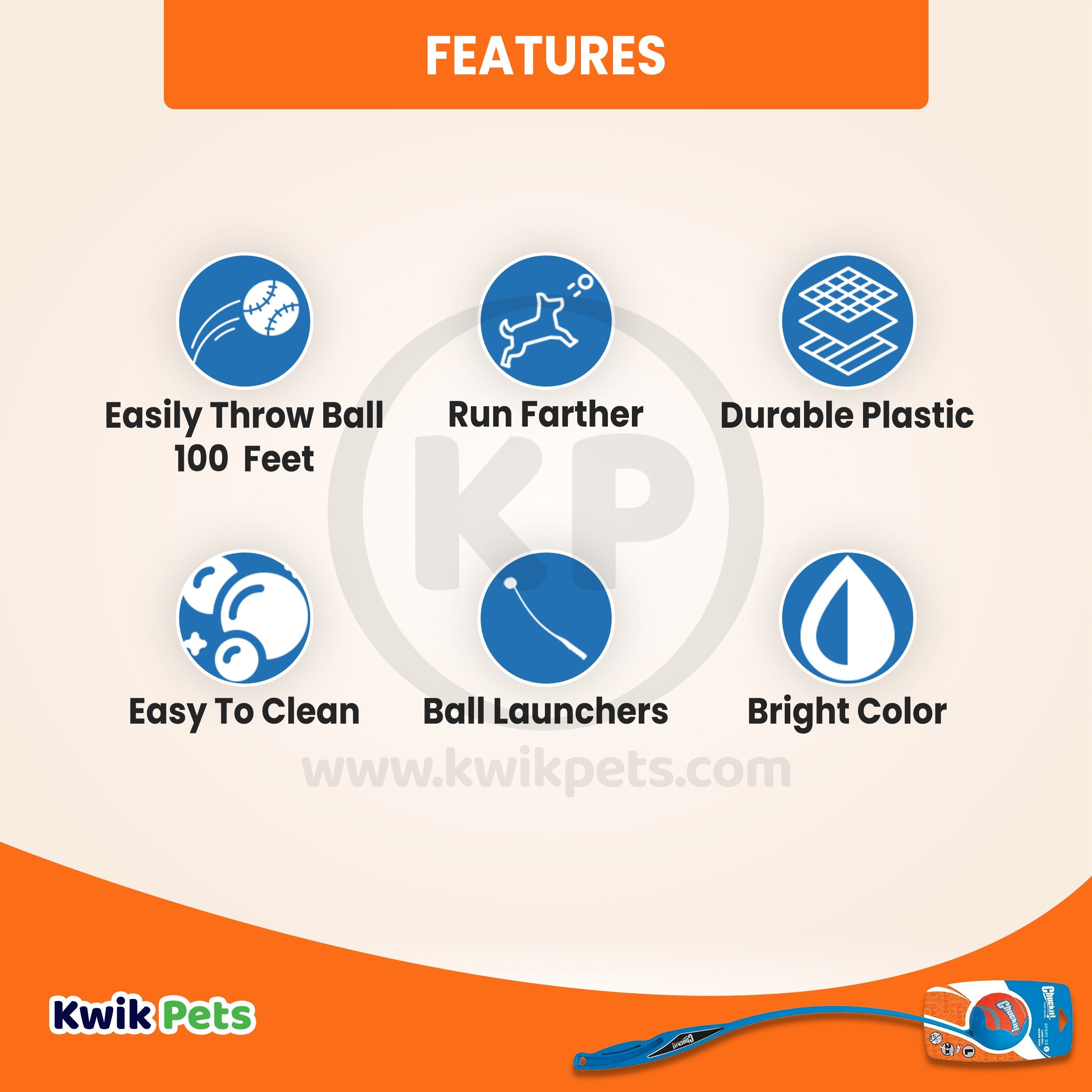 Chuckit! Sport Launcher Dog Toy Assorted Large 26-in