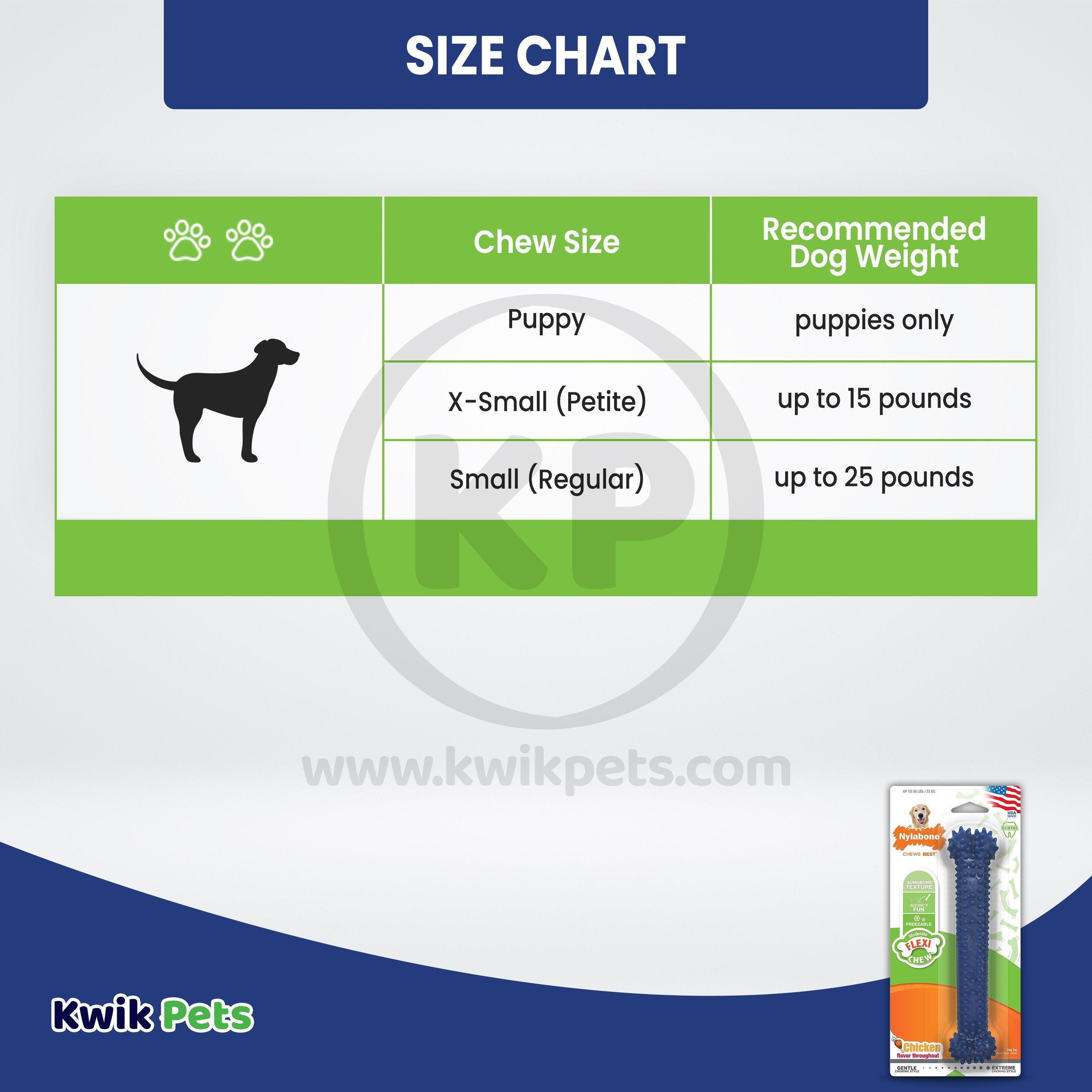 Nylabone Moderate Chew Textured Dog Dental Toy Chicken Small/Regular - Up To 25 lbs