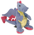 goDog Dragons Chew Guard Technology Squeaky Plush Dog Toy Periwinkle Large