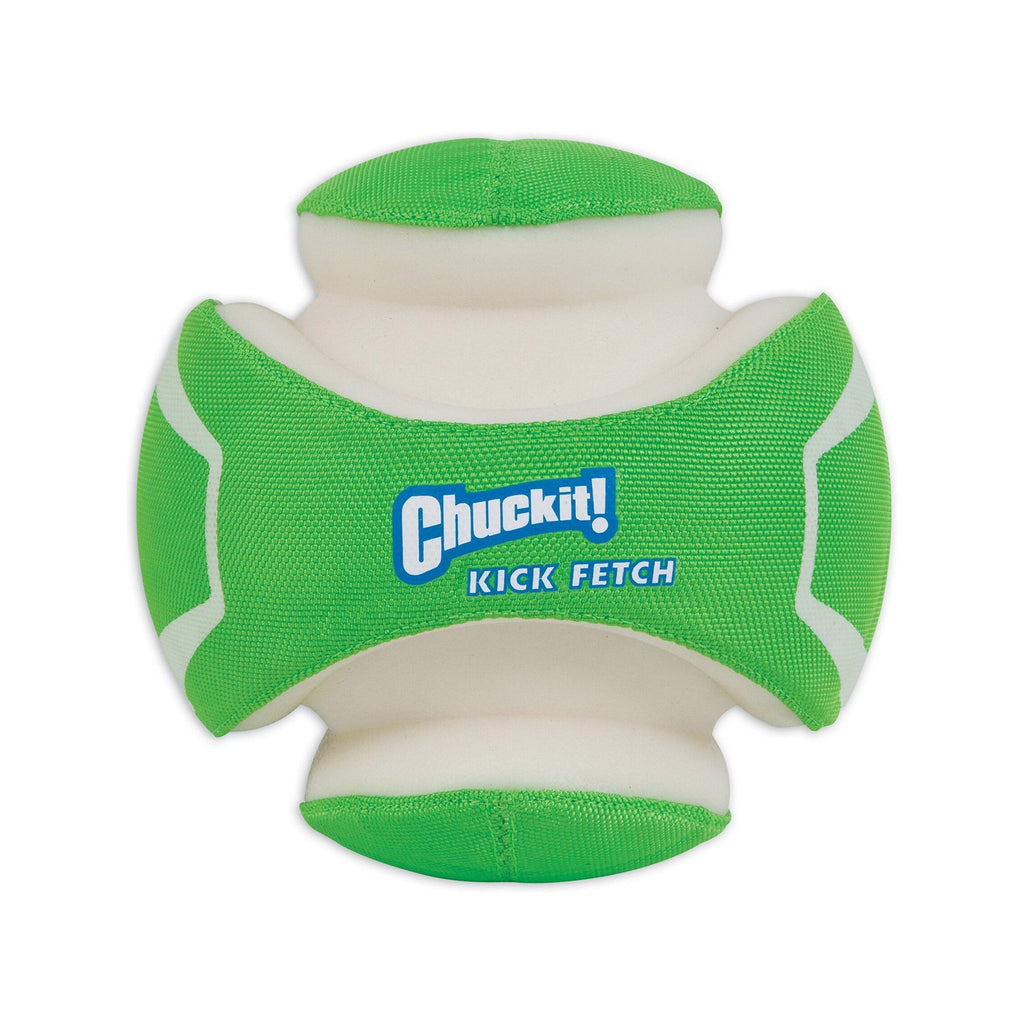 Chuckit! Kick Fetch Max Glow Dog Toy Green/White Large