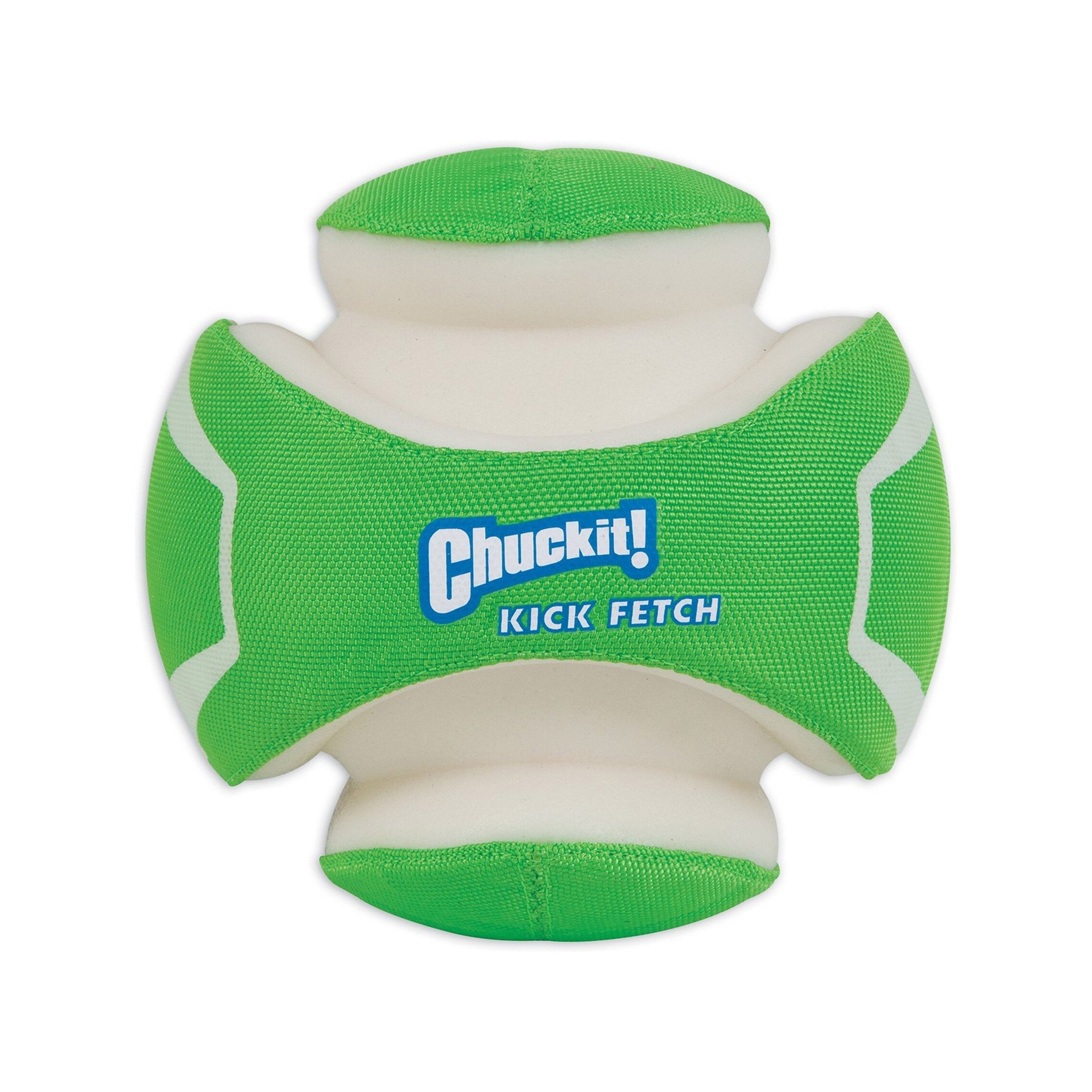 Chuckit! Kick Fetch Max Glow Dog Toy Green/White Large