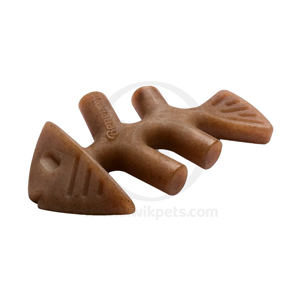 Benebone Jack Salmon Fishbone Dog Chew Toy Tiny 2 Count