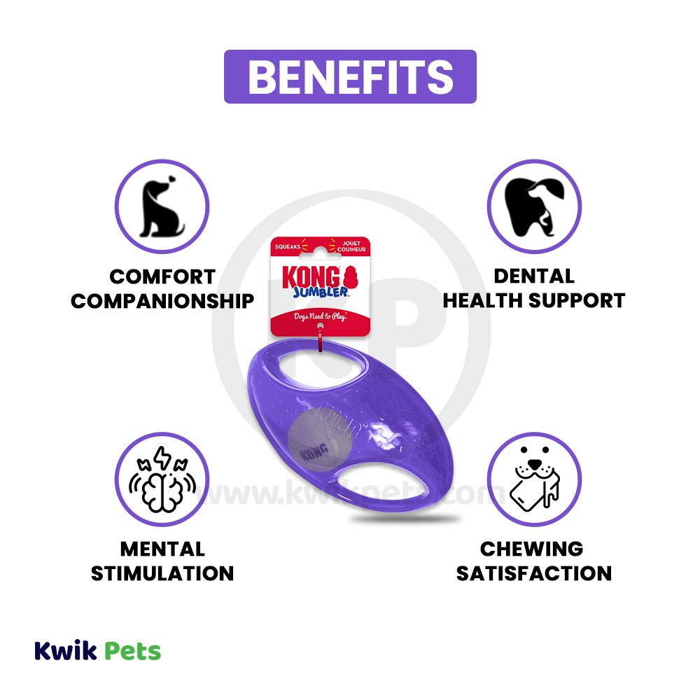 KONG Jumbler Dog Toy Football Assorted Medium/Large