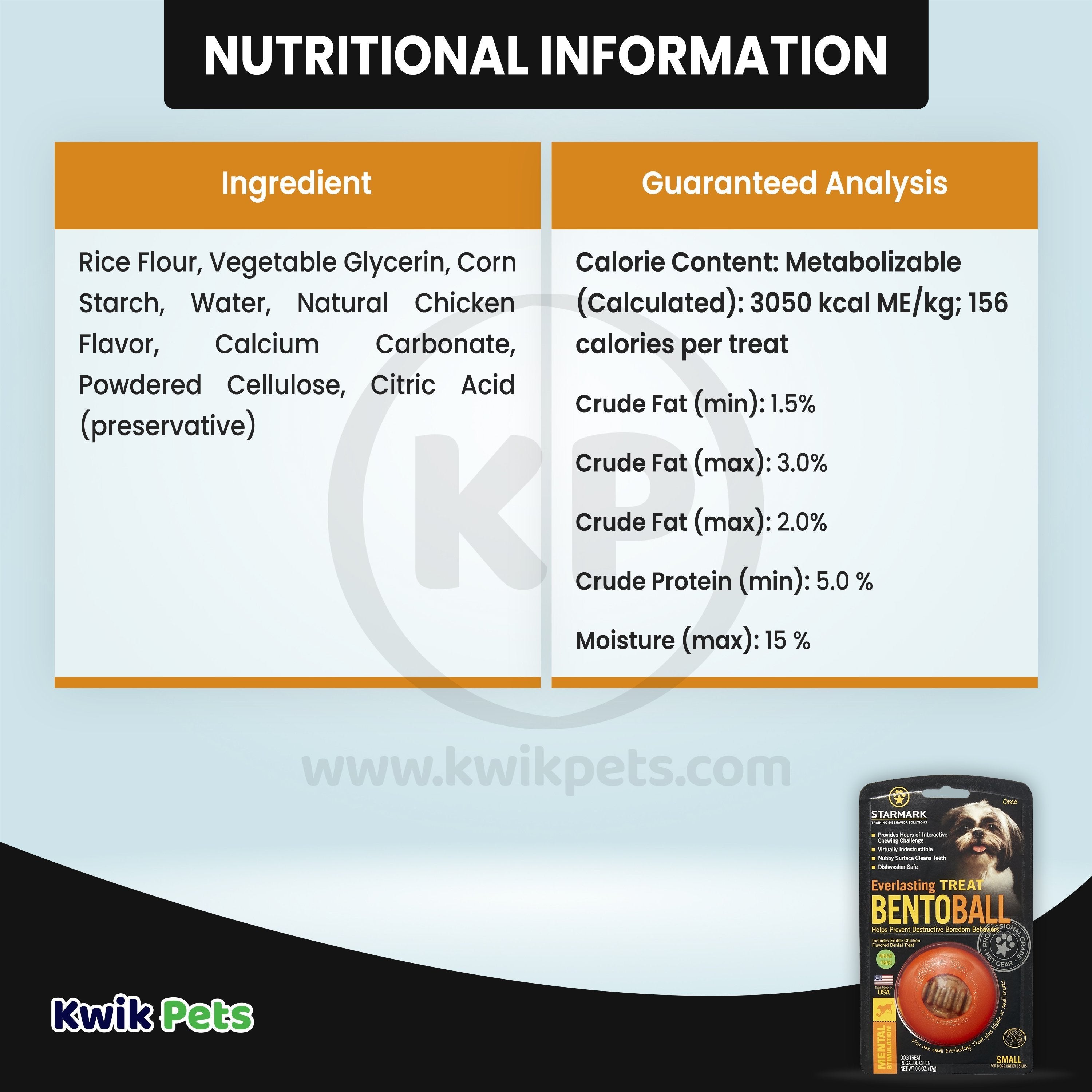 Starmark Bento Ball Dog Toy Orange Small