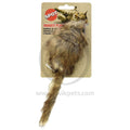 Spot Shaggy Plush Giant Mouse Rattle & Catnip Cat Toy Brown 8.5-in