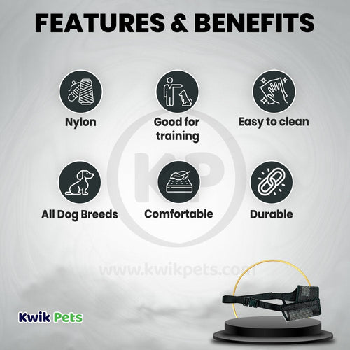 Coastal Best Fit Adjustable Mesh Dog Muzzle 9.5-in