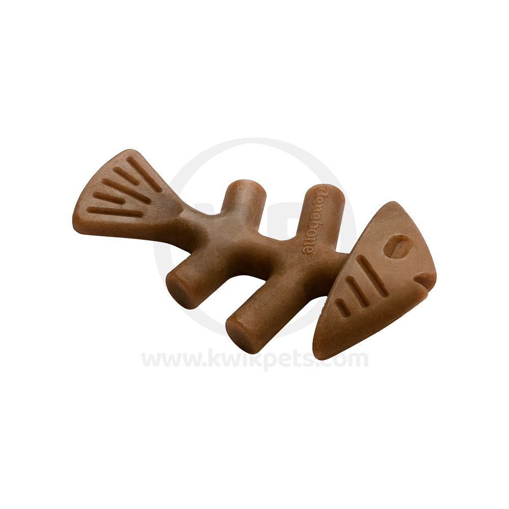 Benebone Jack Salmon Fishbone Dog Chew Toy Tiny 2 Count