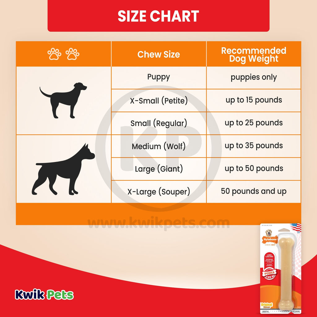 Nylabone Power Chew Dog Toy Original Large/Giant - Up To 50 lbs