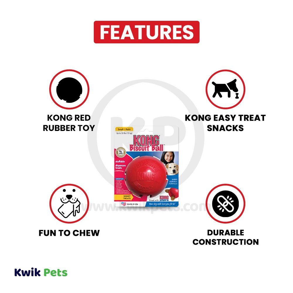 KONG Ball Dog Toy Red Small