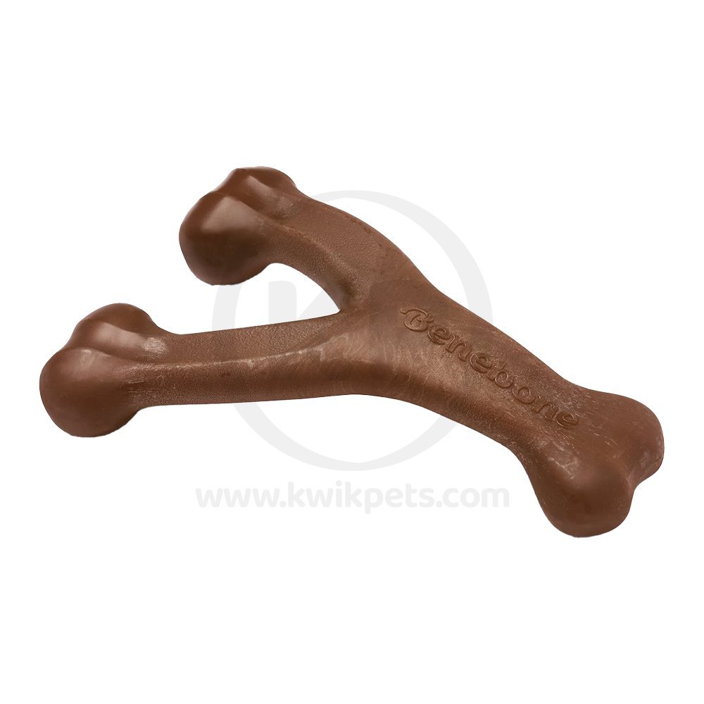 Benebone Wishbone Dog Chew Toy Peanut Butter Large