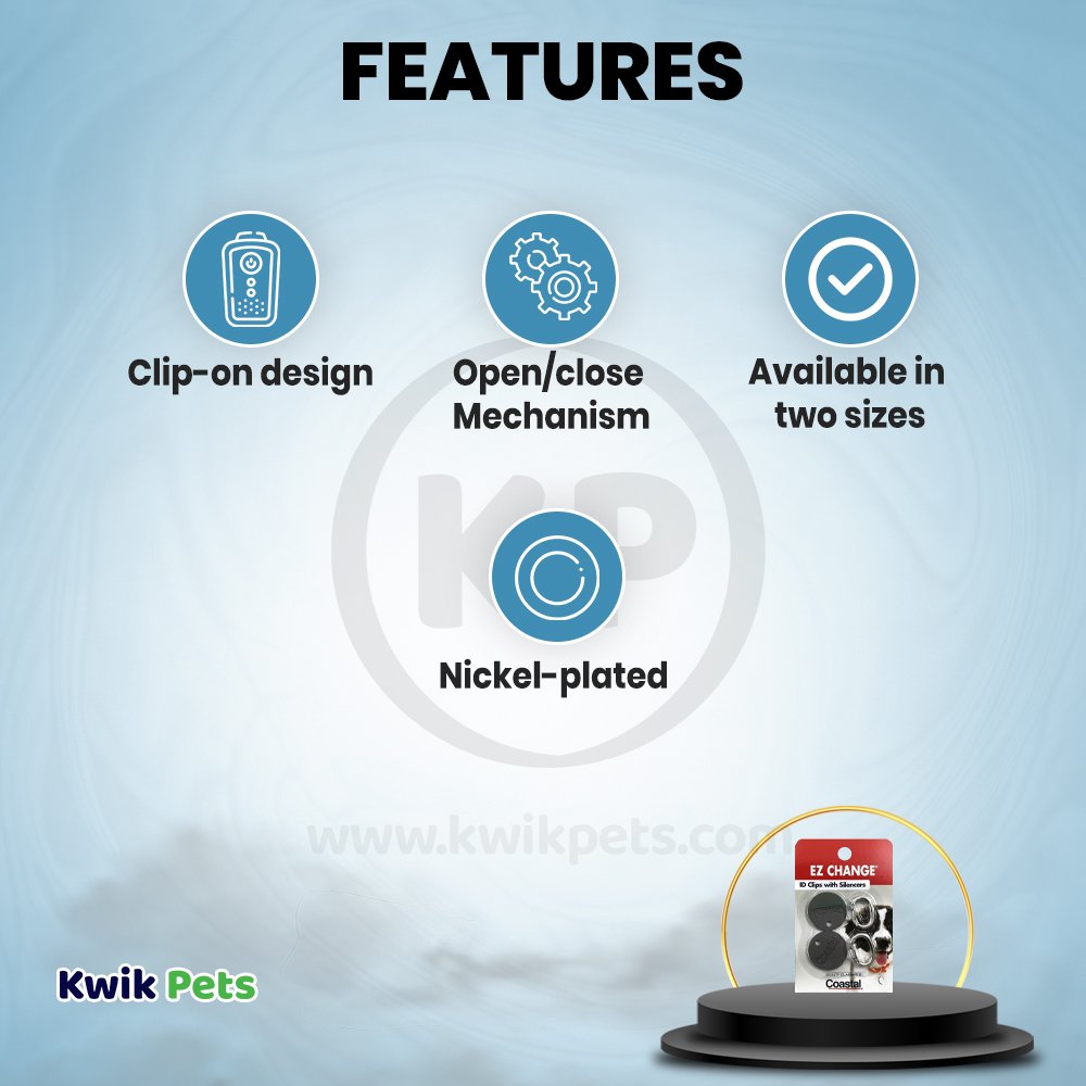 Coastal EZ Change Dog ID Clip with Silencer