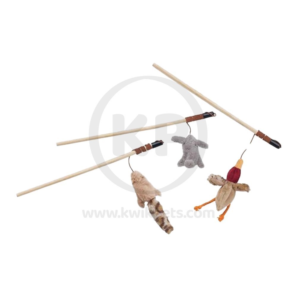 Skinneeez Friends Teaser Wands with Catnip Cat Toy Assorted 12-in